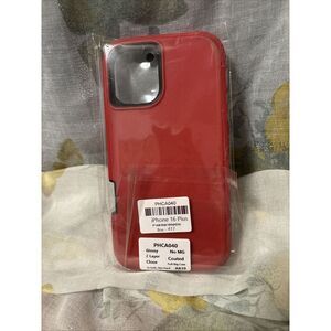 New iPhone 16 Plus Phone‎ Cover  Glossy Red 2 Layers